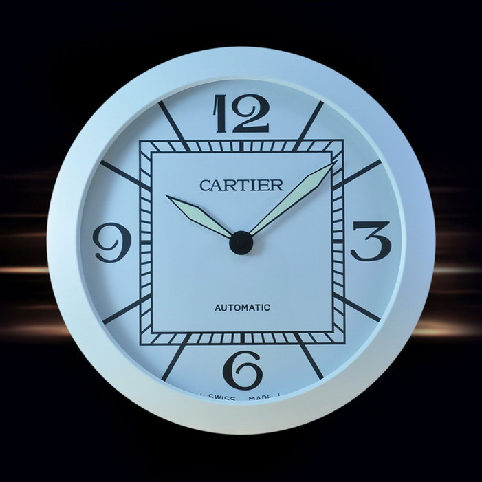 Cartierカルティエ Pashaパッシャ壁掛け時計ケースと文字盤は白-コピー