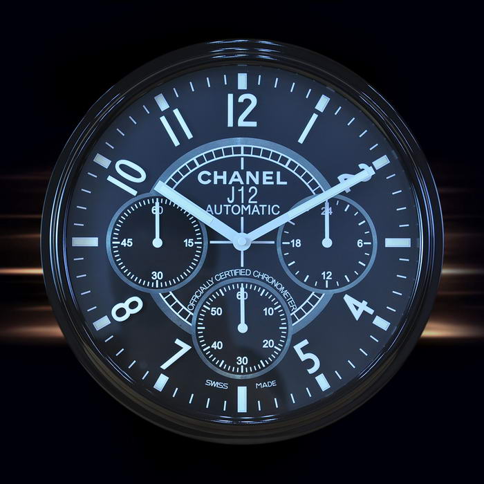 Chanelシャネル J12黒壁掛け時計-コピー